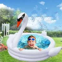 high quality kids inflatable pool round swim pool safety float thickened goose shape swimming pool infant water floating