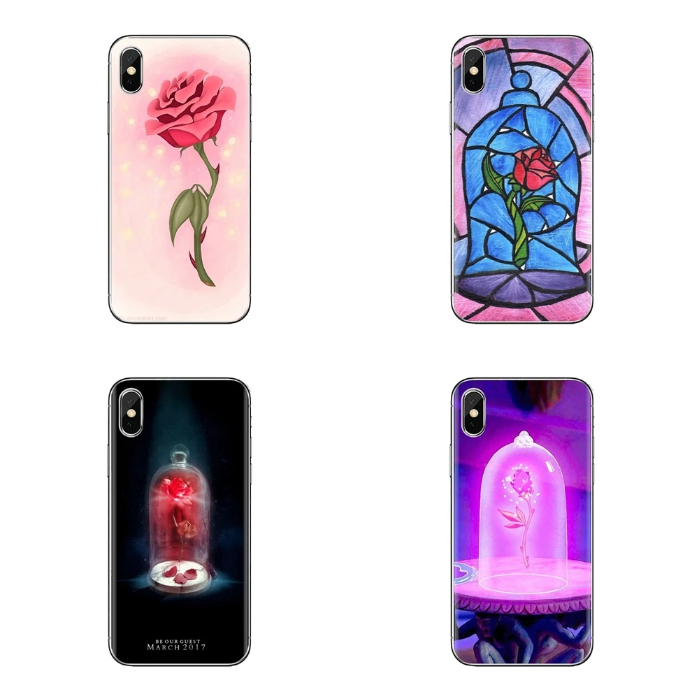 TPU Cases Covers red rose stained glass beauty beast For Huawei Honor 5A LYO-L21 Y6 II Compact Y5 2 Y5II Mate 10 Lite Nova 2i 9i |