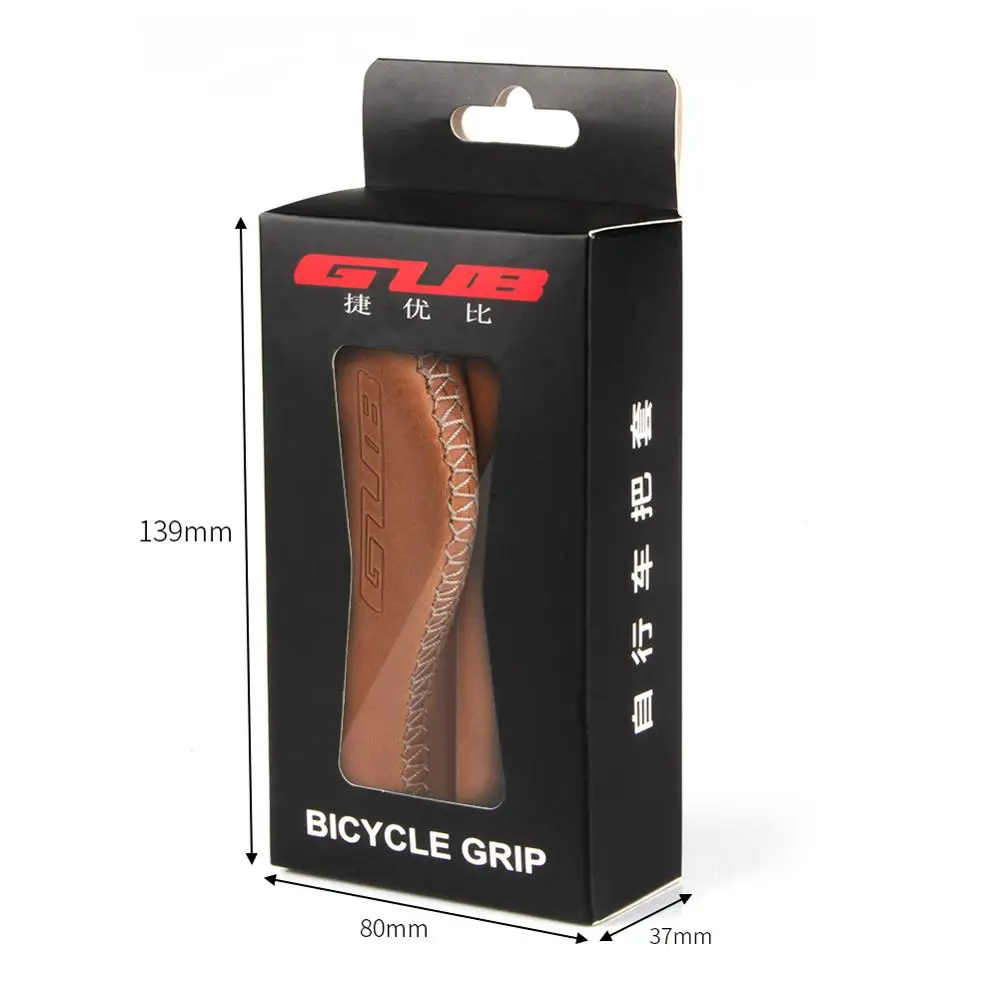 

GUB Cow Leather MTB Bike Handlebar Cover Aluminum Alloy Lock Ring Microfiber Ergonomic Handle Grip For 22.2mm Cycling Handlebar