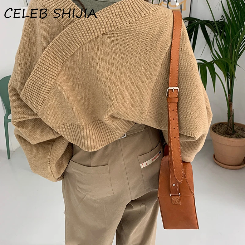 2020 новый осенний свитер с перекрестной спинкой кардиган для женщин хаки