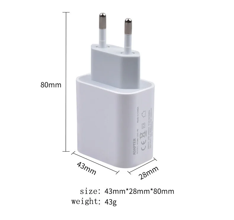 Новое быстрое зарядное устройство PD 5V3A стандарт США типа c QC3.0 быстрая зарядка