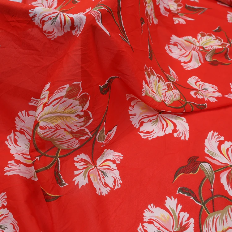 В европейском и американском стиле Сезон Ранняя весна Шелковый жоржет с рисунком