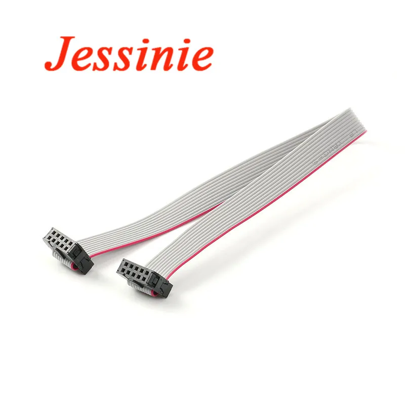 Кабель для передачи данных 28AWG плоский 10P 10 контактов 30 см 2 54 мм 5 шт. шаг FC-10 300 JTAG ISP