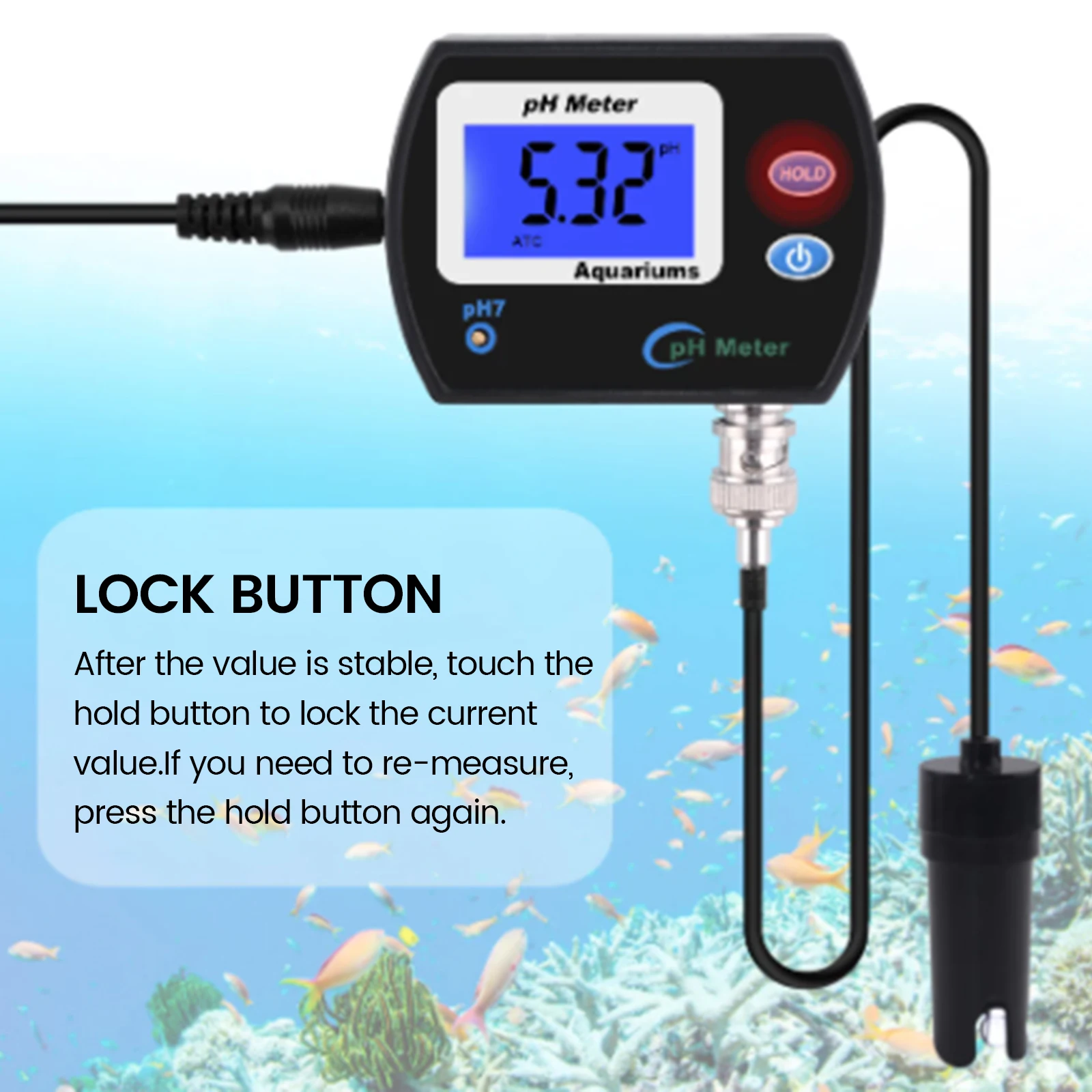 

Professional Accurate Ph Meter For Aquarium Multi-parameter Water Quality Monitor Online Ph Monitor Acidometer Us/eu Plug