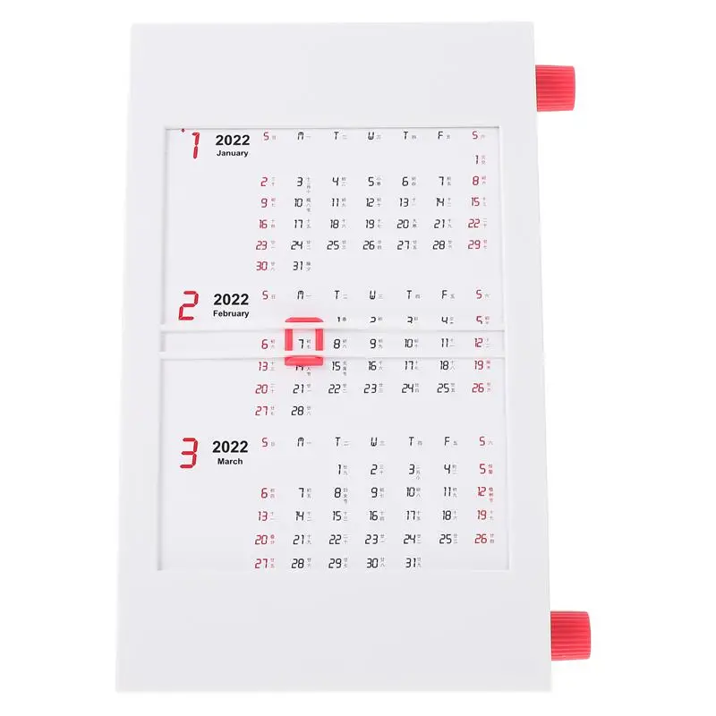 

1 шт. Новый многоразовый простой настольный календарь, вращающийся календарь, вращающийся календарь (случайный цвет)