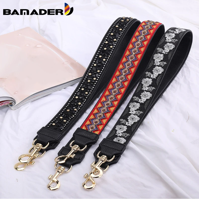 

BAMADER Embroidery Bag Shoulder Strap Woman Bag Belt Strap Shoulder Crossbody Leather Wide Bag Strap Embroidery Bag Accessories