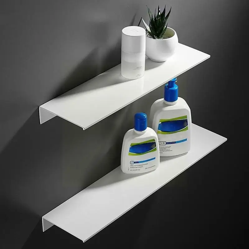 

1pcs Punch-free Bathroom Storage Rack 30-50cm Modern Matt Accessories Home Shelves Wall Kitchen Shelf Bathroom K9r3