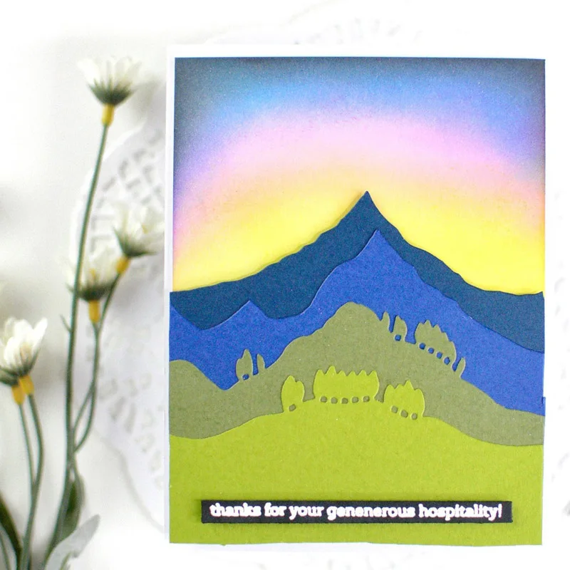 Mountain Die Sets Metal Cutting Dies Stencils Border Cut For Card Making DIY New 2020 Crafts Cards | Дом и сад