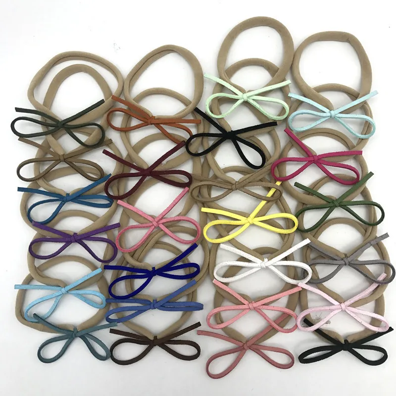 5 шт./компл. высокопрочная бархатная нейлоновая повязка на голову для малышей и