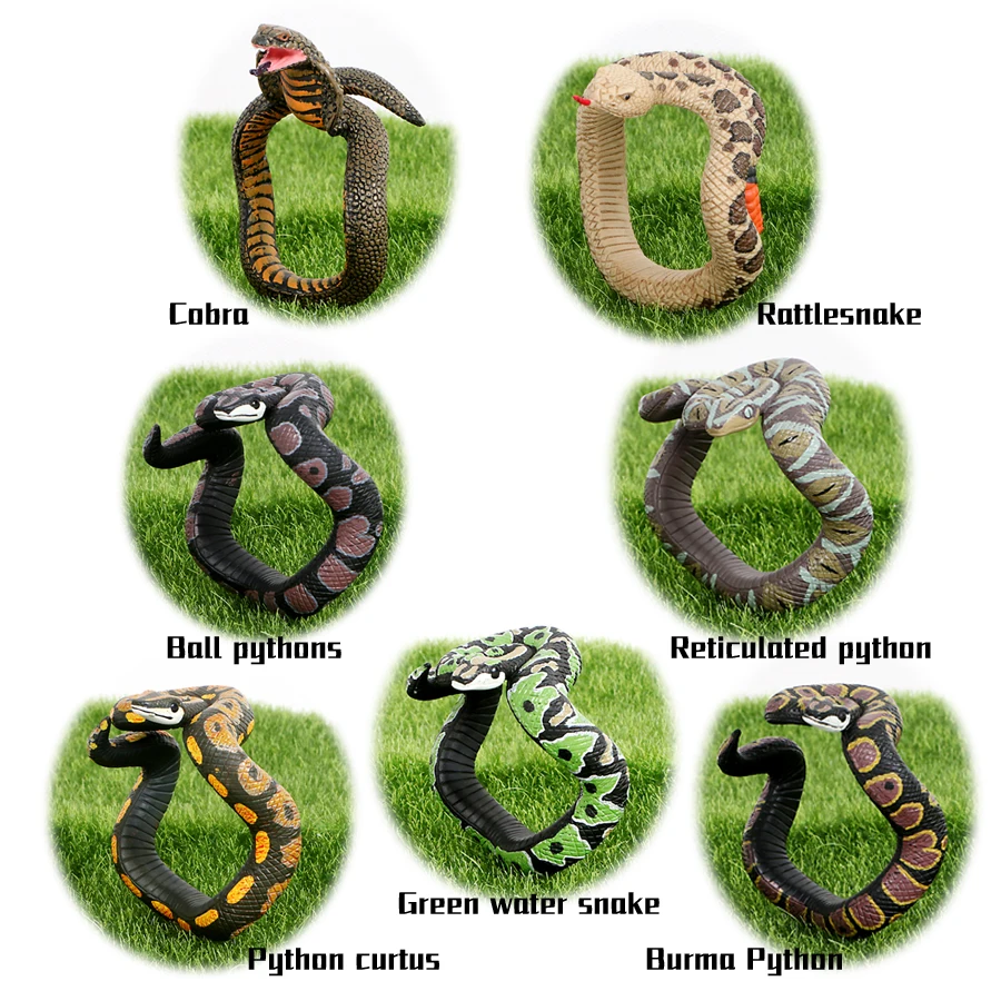 Имитация питона погремушки Кобра змея браслет фигурка животного развивающая