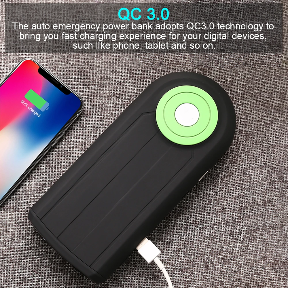 Автомобильный аварийный пуск питания черный портативный автоматический стартер