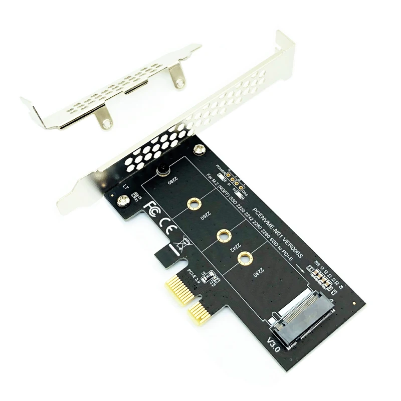 Адаптер NVME PCI-E 3 0x1 в M.2 NVMe M слот для ключа конвертер с низкопрофильным кронштейном
