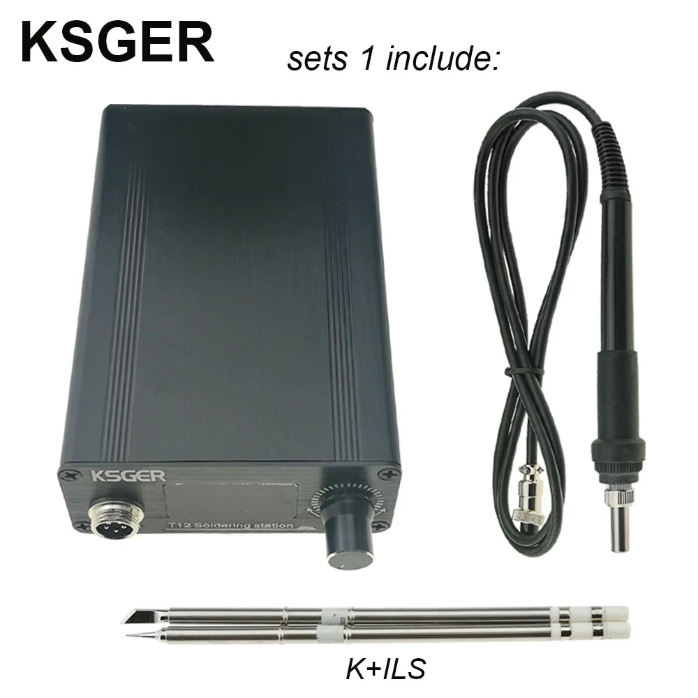 Sets 1 KSGER STM32 2,1 S OLED DIY T12 паяльник станция FX9501 сплав ручка электрические инструменты контроллер температуры держатель сварочный - Цвет: Sets 1
