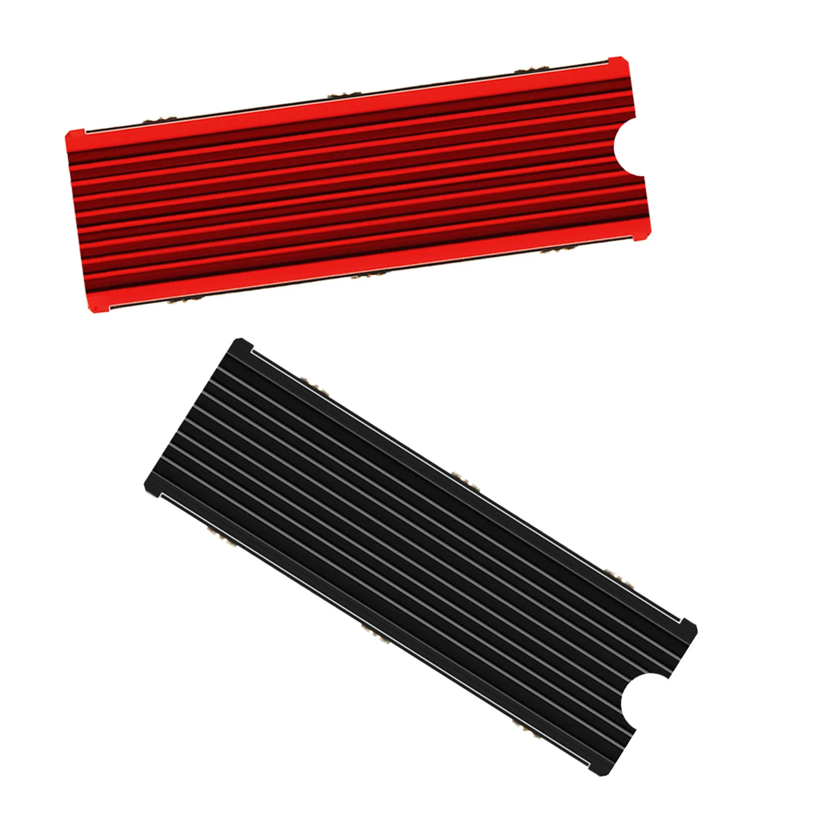 

WARSHIP M.2 NGFF PCIE NVMe 2280 SSD Heatsink Cooling Fin Radiator + Thermal Pads For M.2 SSD Black red