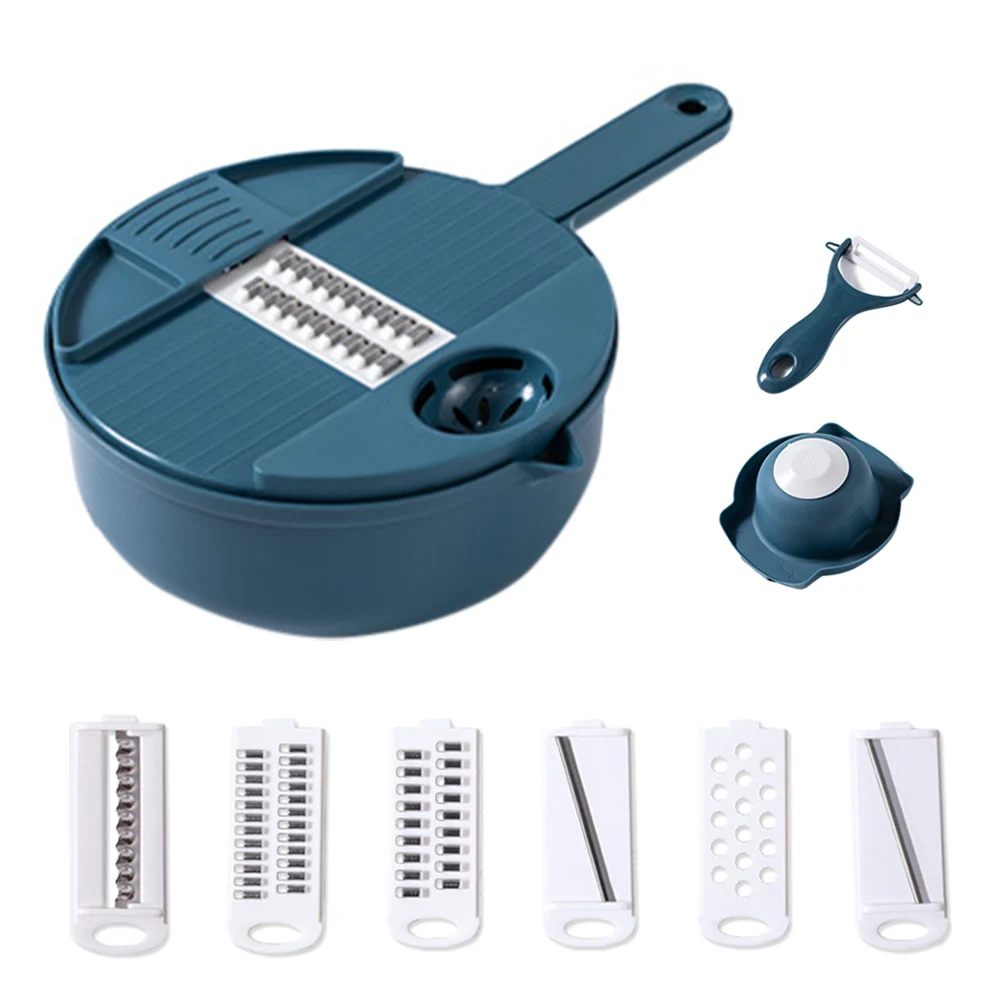 

Multi-Functional Vegetable Chopper Carrots Potatoes Manually Cut Shred Grater For Kitchen Convenience Vegetable Tool 12Pcs/Set
