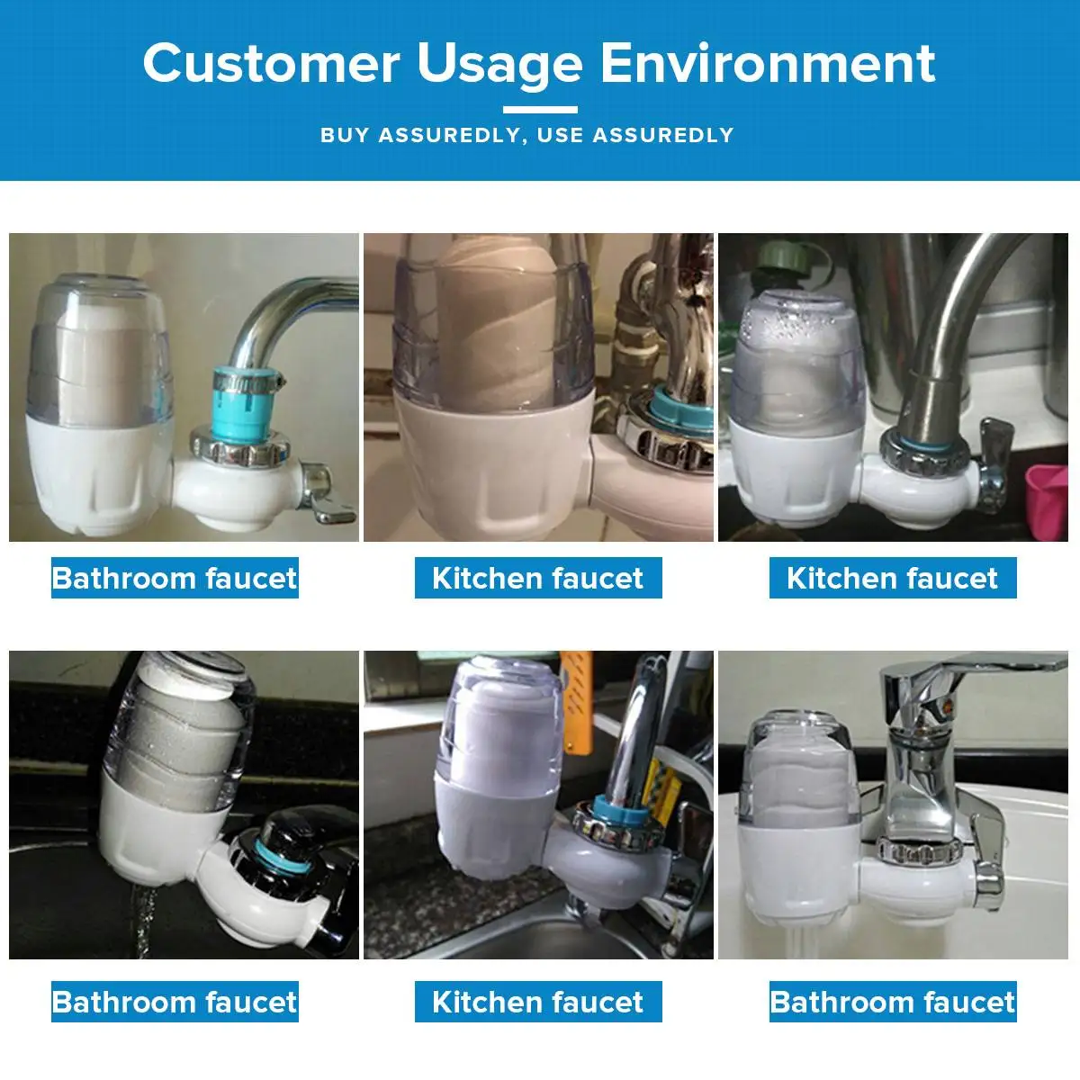 

7 Layer Tap Water Purifier Clean Kitchen Faucet Mount Washable Ceramic Percolator Water Filter Filtro Rust Bacteria Removal