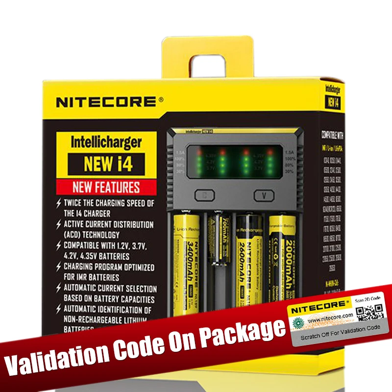 Nitecore D4 D2 Новый I4 I2 Digi зарядное устройство lcd интеллектуальная схема глобальная