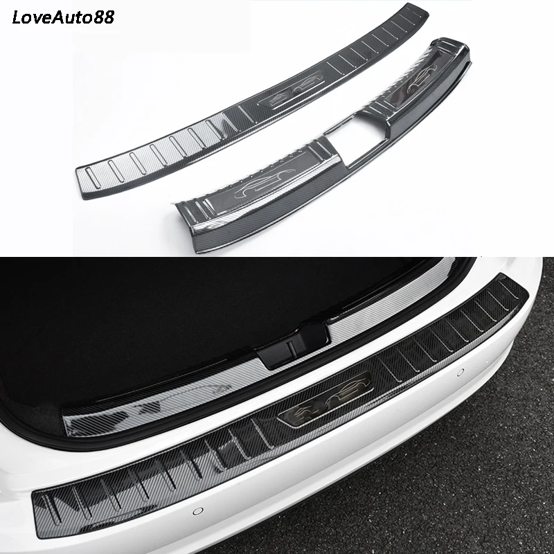 

Stainless Steel Exterior Interior Rearguards Rear bumper Trunk Trim Bumper Pedal For Volkswagen VW Jetta MK7 2019 2020 2021