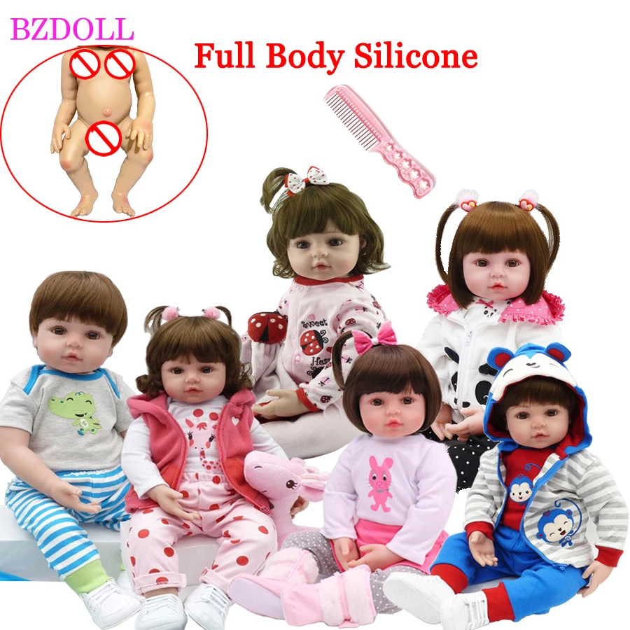

48cm Full Silicone Soft Body Reborn Baby Doll Toys Like Alive Baby Princess Babies Birthday Gift Fashion Present Girls Bonecas