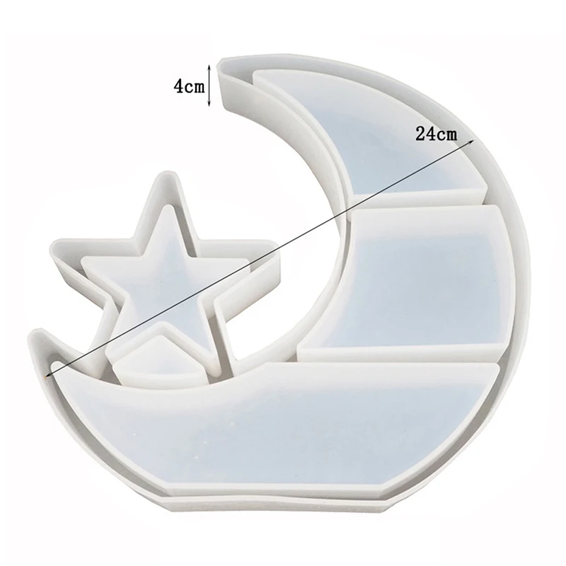 

Crescent Moon Large Tray Resin Mold Moon Star Shelf Crystal Display Tray Jewelry Plate Resin Casting Molds Craft Tools