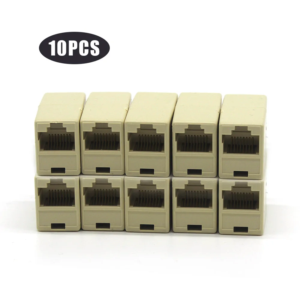 10pcs New Alloy Internet Tools RJ45 CAT5 Coupler Plug Adapter Network Cable Extender Connector | Инструменты