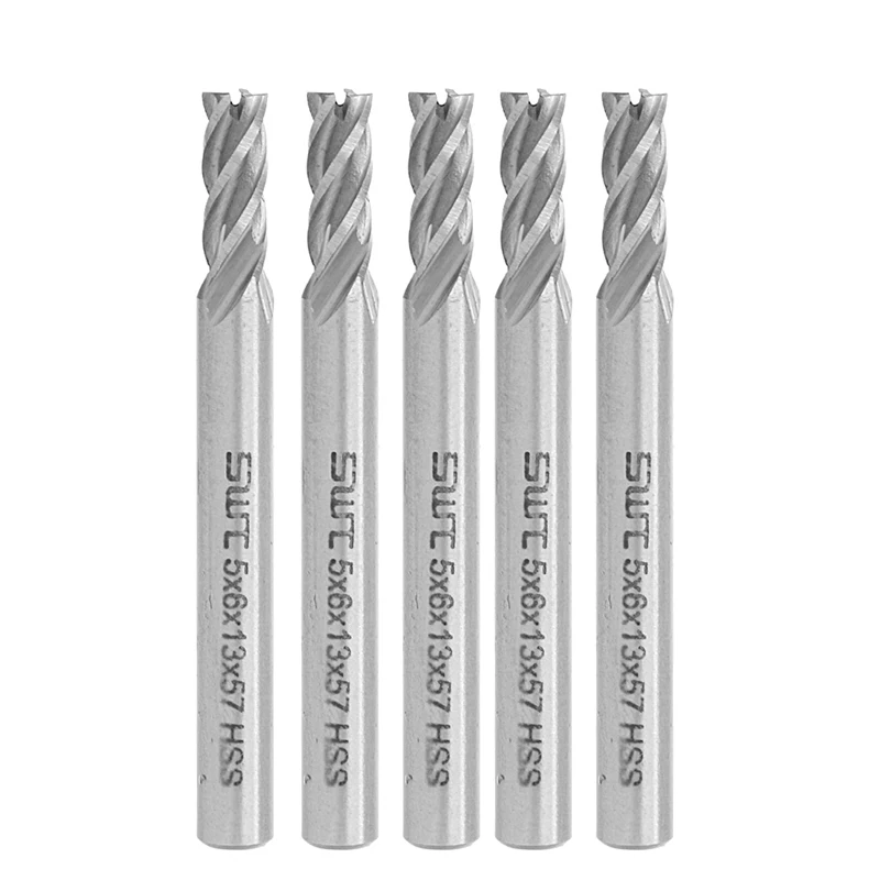 Набор фрез комплект из 5 шт 4 канавки Фрезерный инструмент | Инструменты