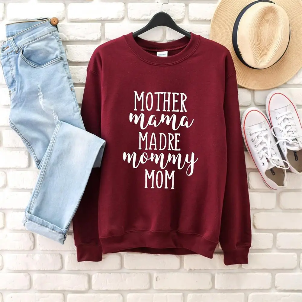 Свитшот женский из хлопка с надписью Mom Life | Женская одежда