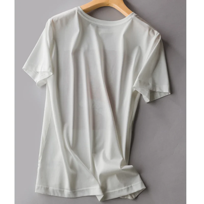 

silk tshirt women 2021 summer clothing t-shirts tee t shirt womens tops and blouses white top t-shirt streetwear shirts orange
