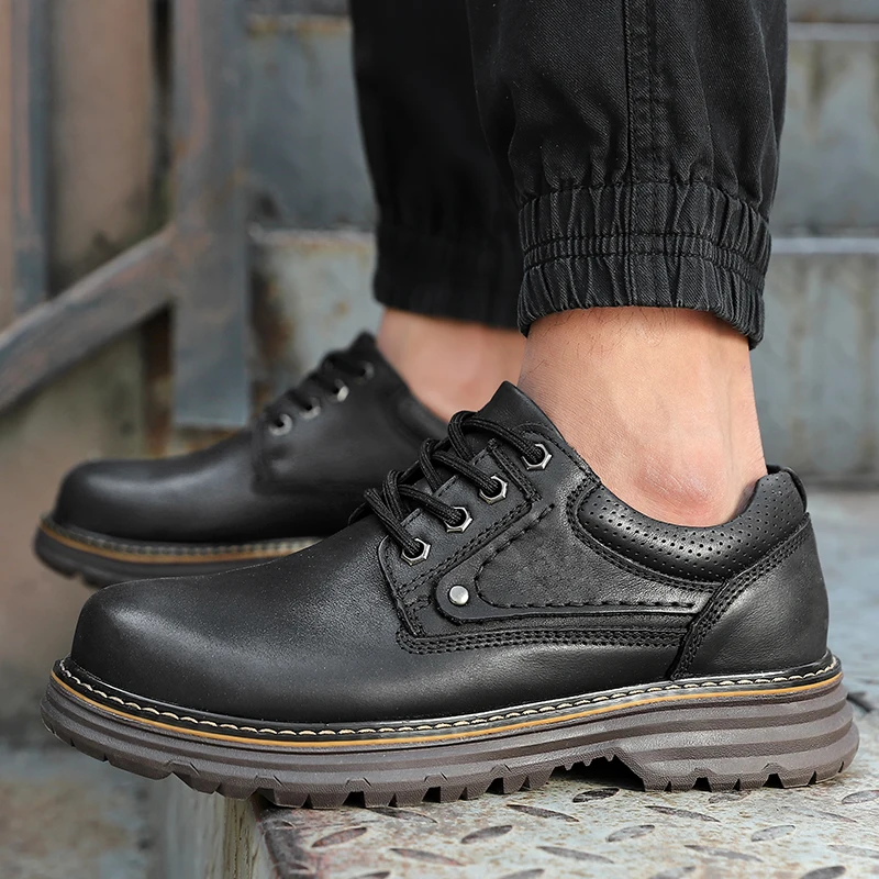 

Genuine Leather Men Shoes Outdoor lace up Men's Casual Shoes fashion Walking Men Flats cow leather oxfords Men's Moccasins