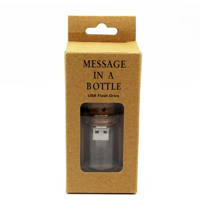 

TEXT ME Drift bottle+box Style Pendrive 4GB 8GB Wishing bottles USB Flash Drive 16GB 32GB 64GB