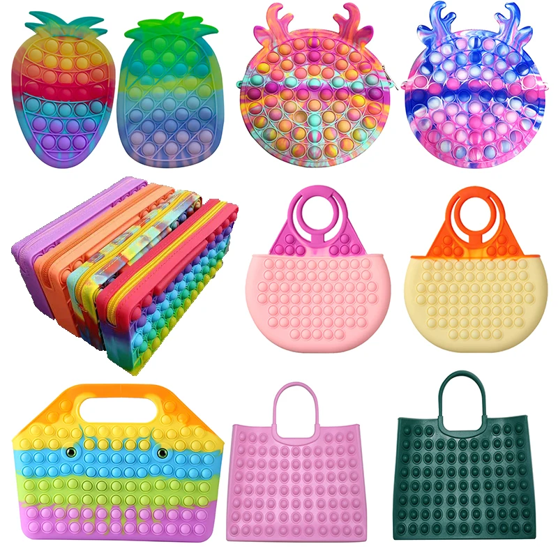 

Новое поступление, силиконовый чехол для карандашей, кошелек, пуш-пузырьки, простая диммируемая стационарная сумка, сенсорный чехол для кар...