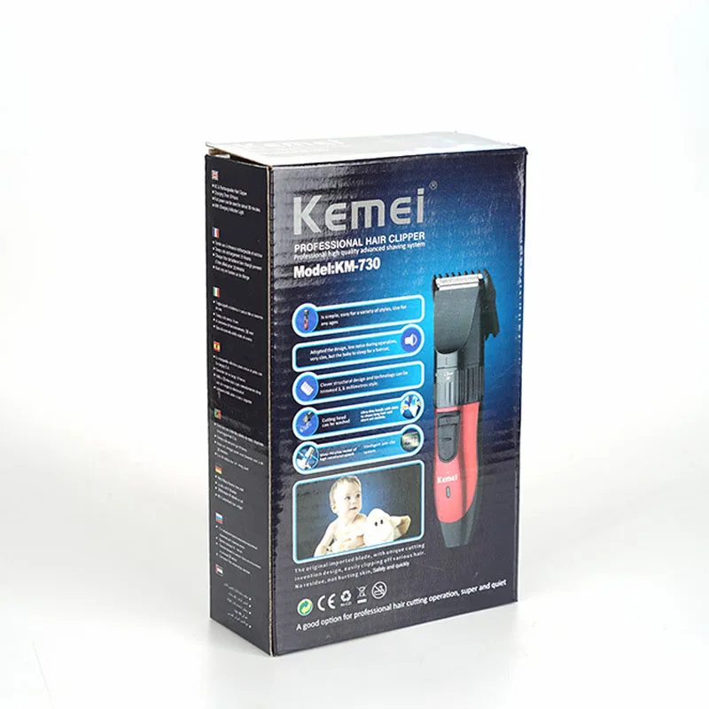 

Kemei KM-730 haircut scissors dry charge dual-use hair clippers hair clippers hair clippers soft hair