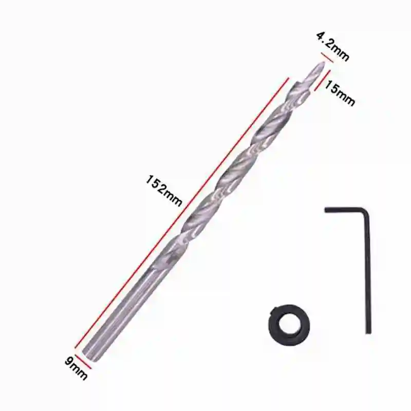 

Woodworking angled hole positioning drill bit high steel round step speed drill 9.0mm lengthened shank P4U5