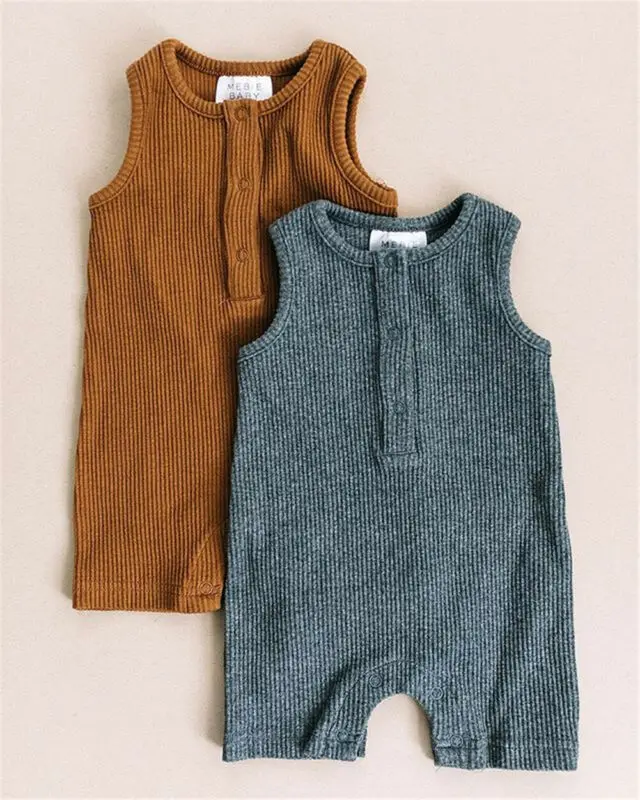 2020 Детская летняя одежда милый комбинезон для новорожденных мальчиков и девочек