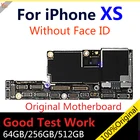 Материнская плата для iPhone XS, 64 ГБ, 256 ГБ, 512 ГБ, сбез Face ID, полностью разблокированная, 100% оригинальная материнская плата iphonexs с поддержкой обновления IOS