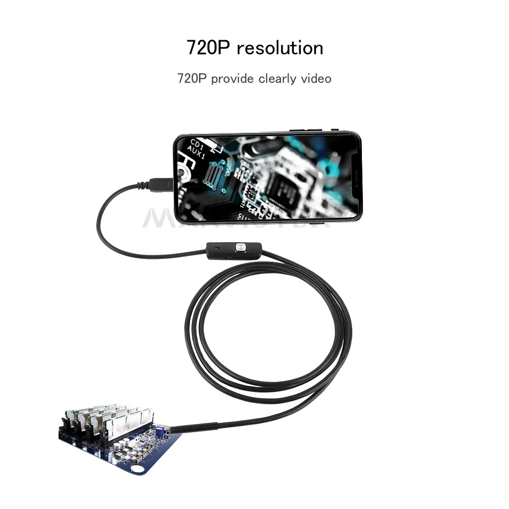 Микро USB Android телефон Бороскоп эндоскоп камера 8 мм диаметр 1/1.5/2/3.5/5 м IP67