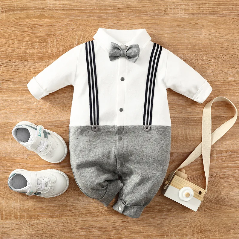 

Цельнокроеная одежда с длинным рукавом для маленьких мальчиков Одежда для маленьких джентльменов весенний комбинезон для мальчиков см *