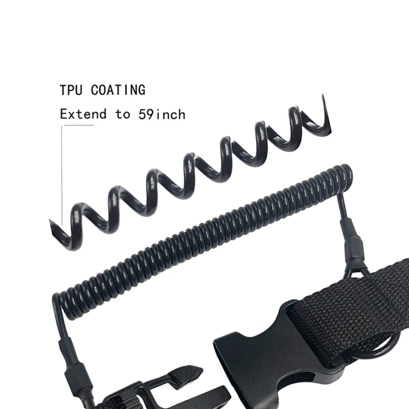 

Diving Camera Lanyard Spring Coil Camera Scuba Diving Quick Release Buckle Clips