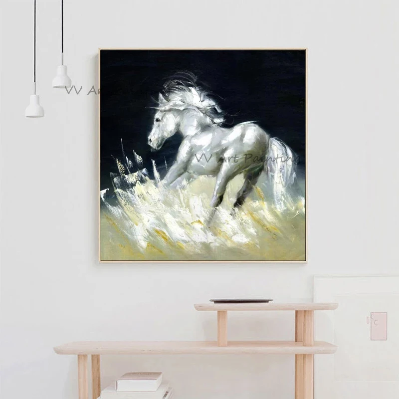 

Большие граффити ручной работы, искусство, белая фотография стены, картины для гостиной, Модульная картина с животными