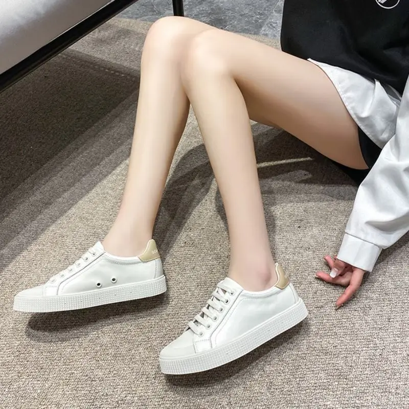 

Rizabina Women Real Leather Flats Shoes Round Toe Cross Strap Shoes Casual Fashion Daily Shoes Ladies Footwear Size 35-39