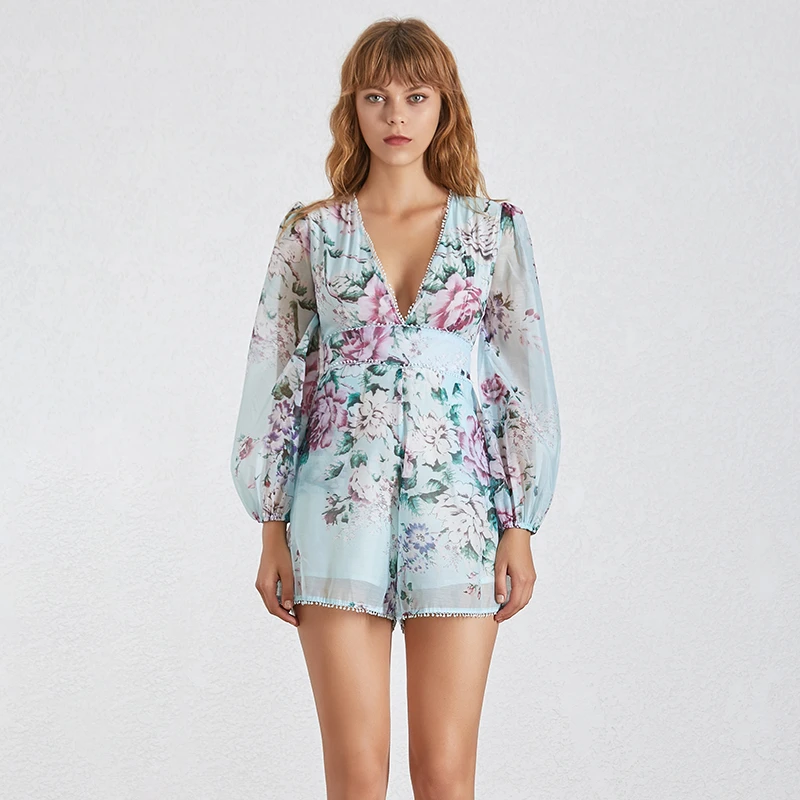 Женский Повседневный Комбинезон TWOTWINSTYLE с треугольным вырезом и