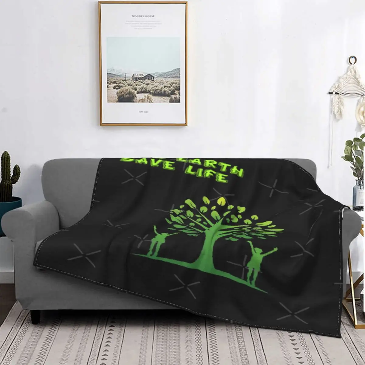 

Спасите землю-Спасите жизнь на cama, funda a cuadros, toalla de playa, Sudadera с капучинатором, Manta para camas