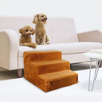 3 layers steps pet stairs removable zipper cover portable travel machine washable removable cover pets climbing bed and couch