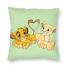 Наволочка для диванной подушки с изображением короля льва, Simba и Nala, наволочка с мультяшным принтом Акуна Матата, декоративная квадратная подушка для дома