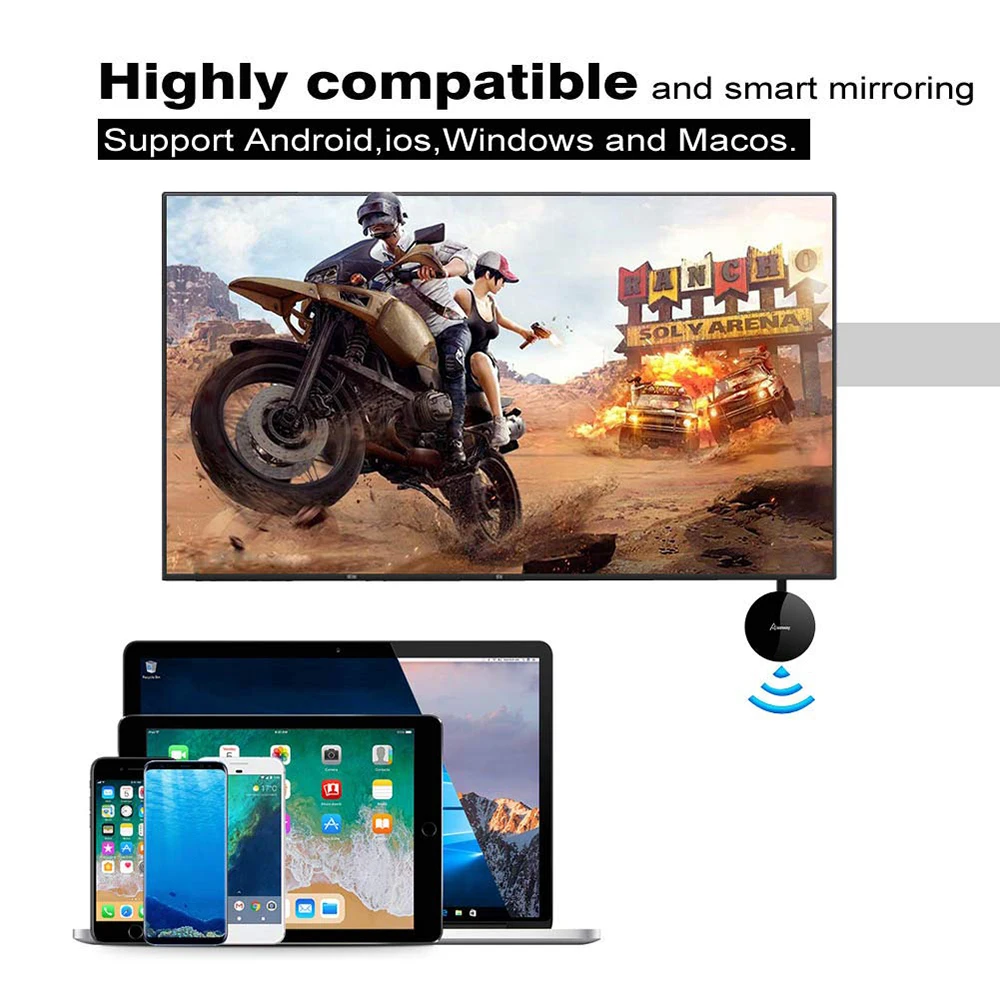 A5 HBO netflix youtube airplay miracast беспроводной адаптер hdmi беспроводной дисплей ресивер mirascreen 5G WIFI hdmi dongle зеркальный экран ТВ палка литой за Android/Apple tv
