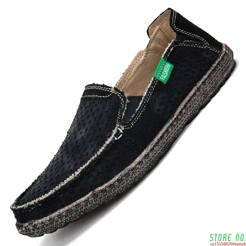 

2020 New Spring Summer Light Canvas Shoes Men Breathable Men Shoes Loafers Soft Comfortable Outdoor Flat Lazy Shoes for Male