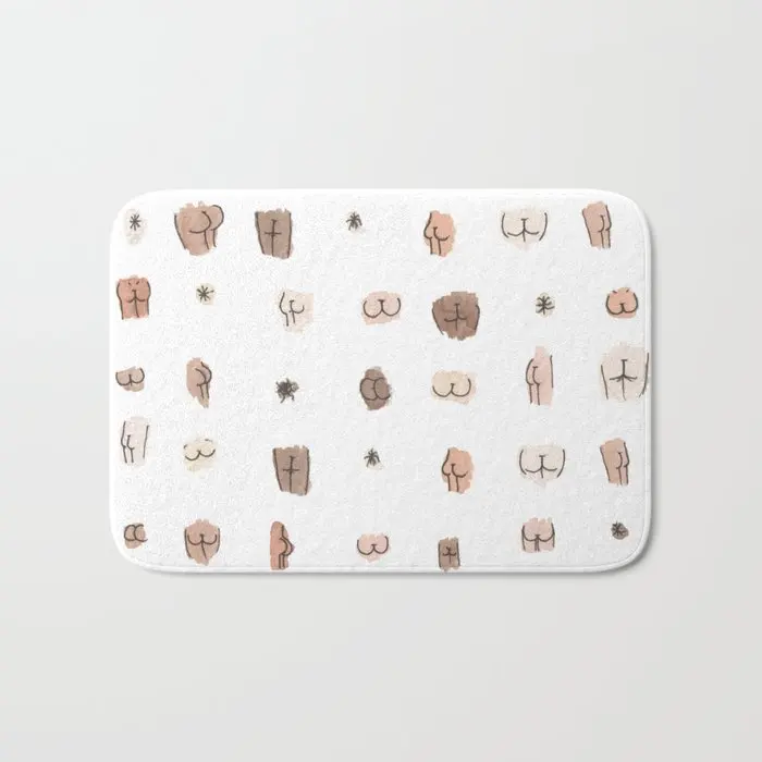 

Feminine Art Butts Bath Mat Bathroom Kitchen Bedroon Floor Mat Home Entrance Rugs Kids Prayer Mat 40*60cm