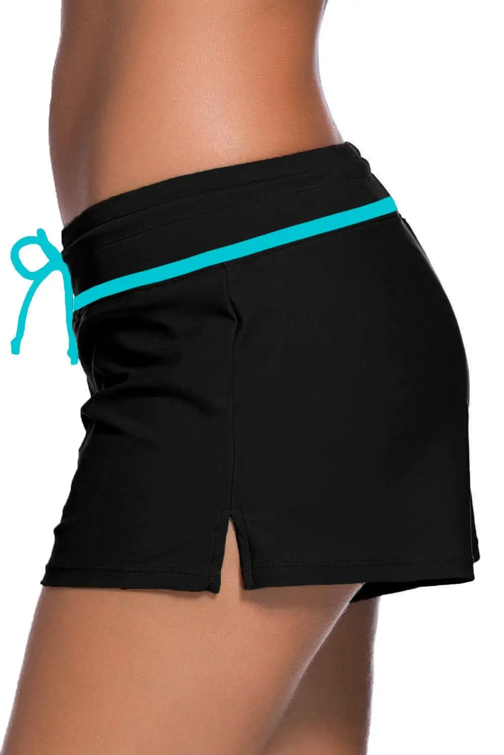 

Women Swimsuit Panties Lacing Adjustable Swimwear Slim Beach Shorts Pure Color Swimming Bottoms 2020 New Summer Arrival