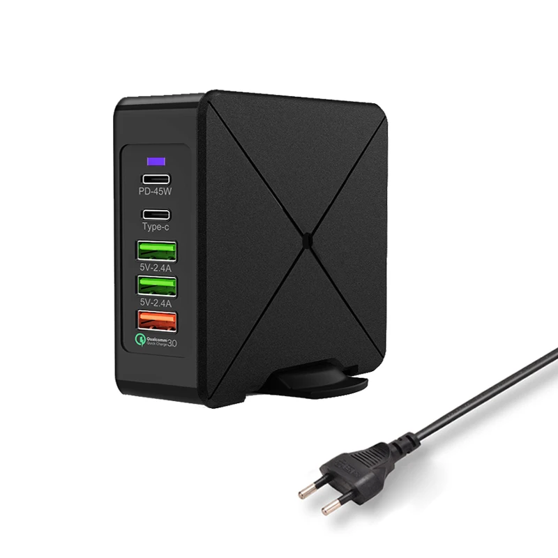 Европейский Союз (ЕС) USB зарядное устройство STOD PD 45 Вт Быстрая зарядка 3,0 USB-C Быстрая зарядка для iPhone 11 Pro X 8 Macbook huawei samsung S10 Mi type C адаптер - Тип штекера: Европейский Союз (ЕС)