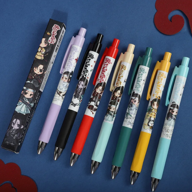 1Pc 2021 Anime Grandmaster Of Demonic Cultivation Ballpoint Pen Blind Box Mo Dao Zu Shi We Wuxian Student Black Marker | Канцтовары для